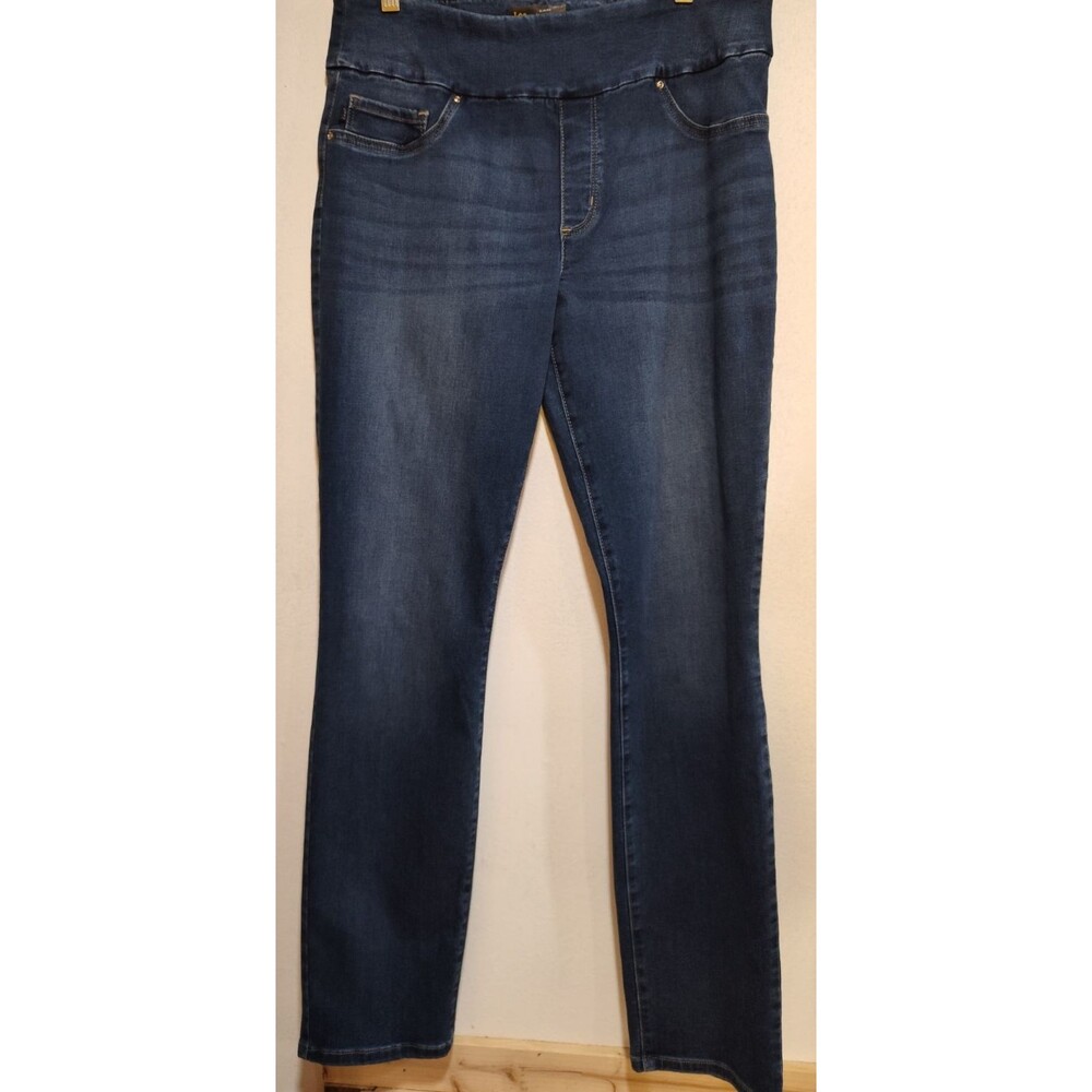 Lee Women Blue Jeans Size 14 Long Slim Fit Slim leg Mid Rise Sculpting